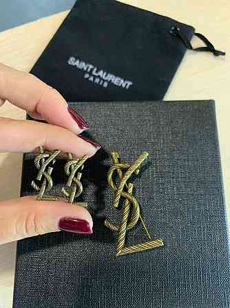 Сен Лоран комплект украшений / Yves Saint Laurent серьги и брошка Одесса