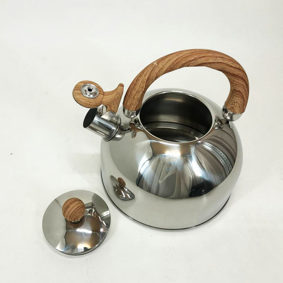 Кухонный чайник с ручкой и свистком, Обычный чайник на газовую плиту со свистком с тяжелым дном GY-20 Львов - изображение 1