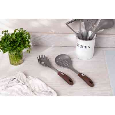 Ложка поварская Ardesto Gemini, 28см, нейлон, сіро-коричневий (AR2155PG) Винница