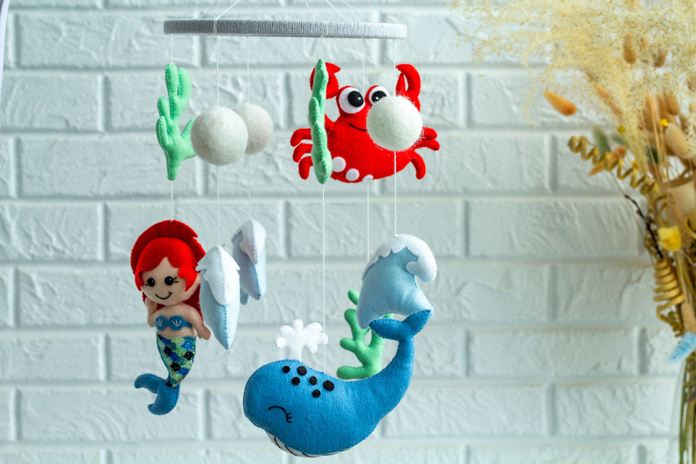 Мобіль на ліжечко WoollyFox «Русалонька» Київ - фото 8