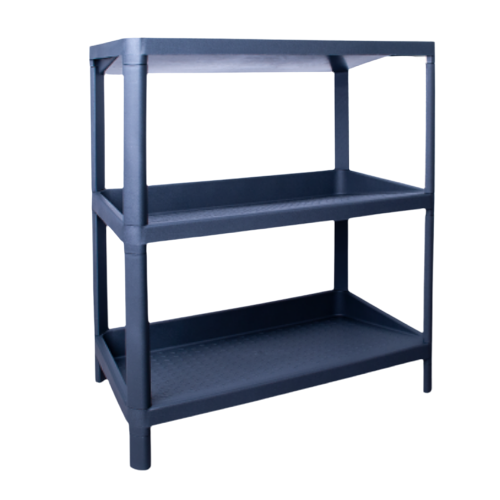 Полиця для взуття на 3 полиці 56*33*70см пластик граніт Алеана Житомир - изображение 1