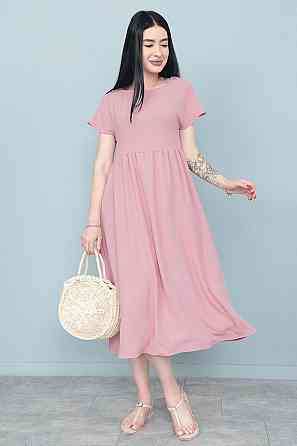 Летнее платье миди свободного кроя Ordinary 46-48, Фрезовый Киев