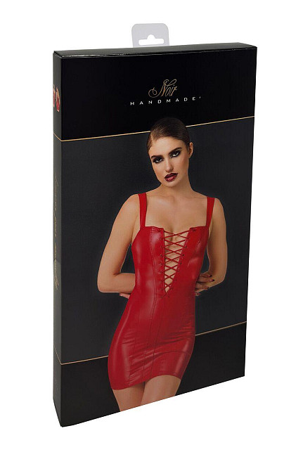 Платье Noir Handmade F364 Bombshell Lace-Up Mini Dress Red XS Sex Aura Киев - изображение 8
