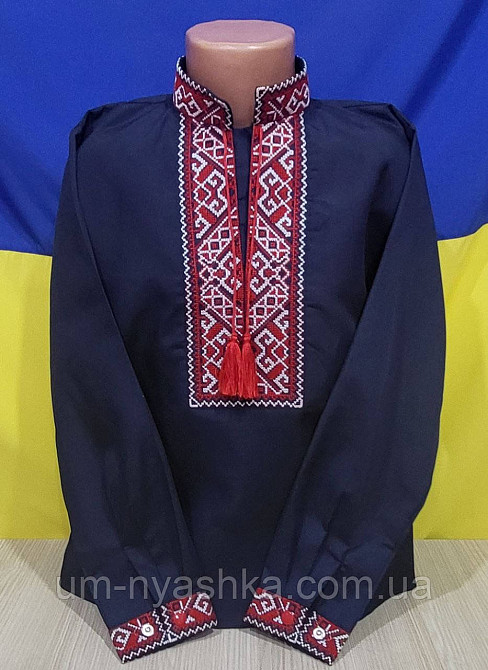 Синя вишиванка для хлопчика "Легенда2" синя Кривий Ріг - фото 1