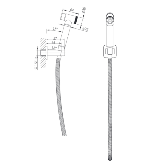 Набір для гігієнічного душу IMPRESE GRAFIKY ZMK041807121 графіт Київ