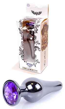 Анальна пробка Boss Series - Jewellery Dark Silver BUTT PLUG Purple, BS6400061 Sex Aura Київ
