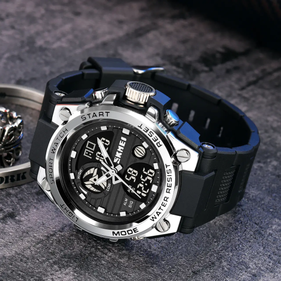 Чоловічий наручний годинник Skmei 2031 (Сріблястий) Вінниця