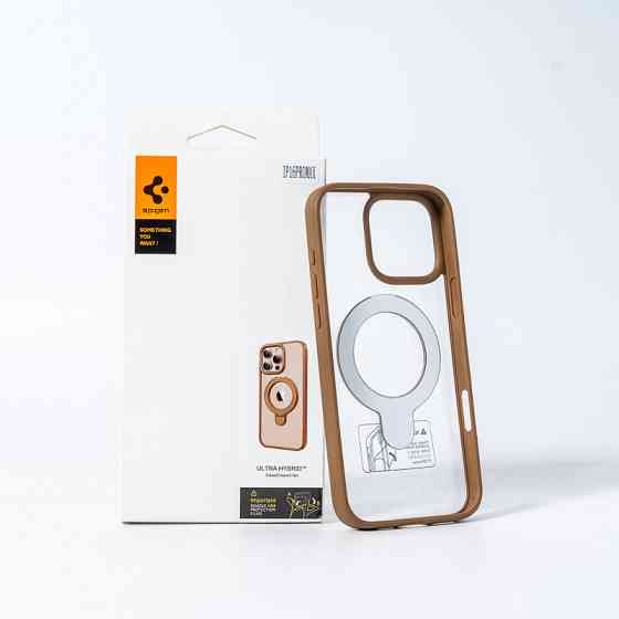 Чехол Spigen с магнитным кольцом для iPhone 16, коричневый Киев