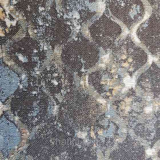 Обои метровые винил на флизелине Decowall Retro геометрия абстракция под старину волны черные голубые бежевые Киев