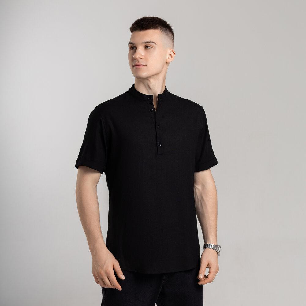 Чоловіча сорочка з коротким рукавом чорна Pobedov Molodist' Київ - фото 4