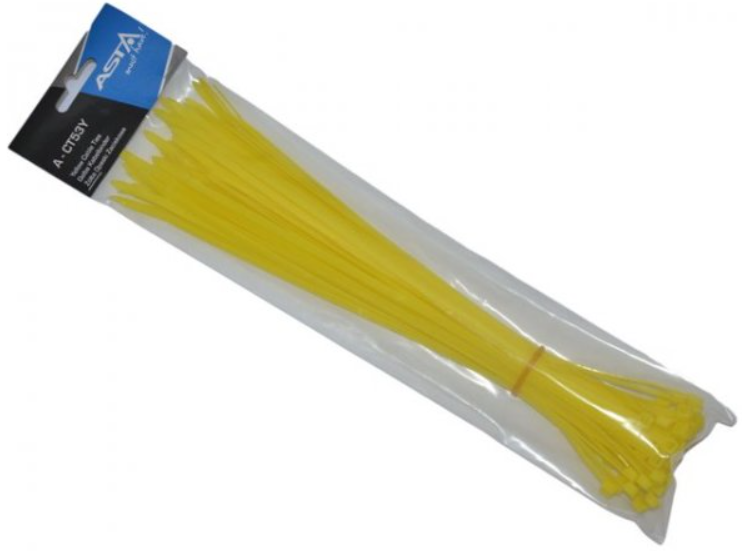 Хомут пластиковий (жовтий) 50 шт./5x300 мм ASTA A-CT53Y Чернігів - фото 1