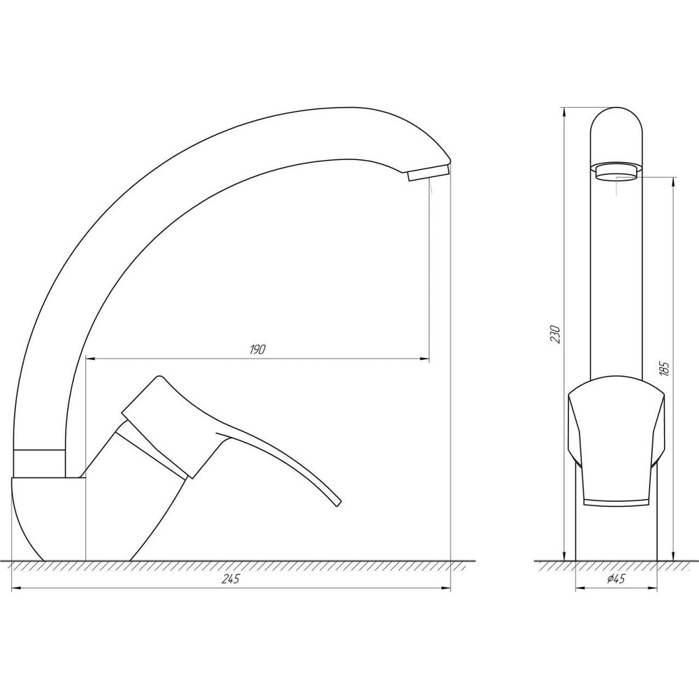 Смеситель для кухни DOMINO DQ-203S (000013707) Киев - изображение 3