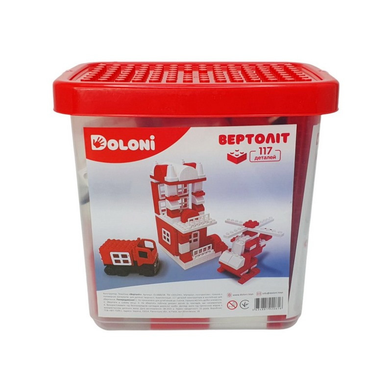 Конструктор "Вертоліт" 013888/08 в пластиковому боксі, 117 деталей Вінниця - фото 1