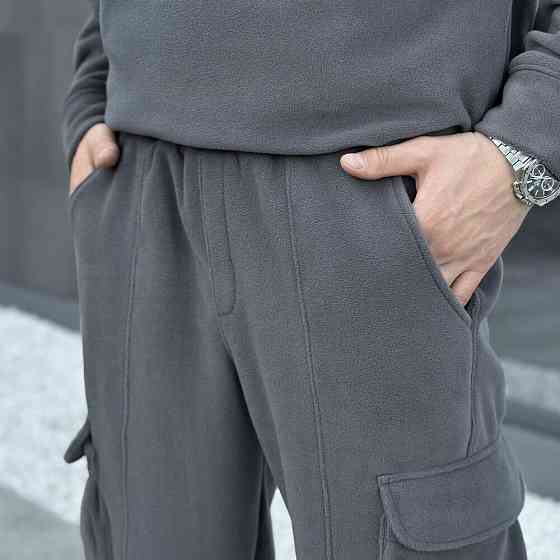 Темно-сірий спортивний костюм осінь зима Pobedov Winter. Теплий зимовий чоловічий спортивний костюм Київ