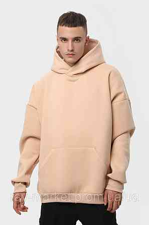 Худі оверсайз чоловіче утеплене RAY OVERSIZE бежеве (U0404M-Cream) Київ