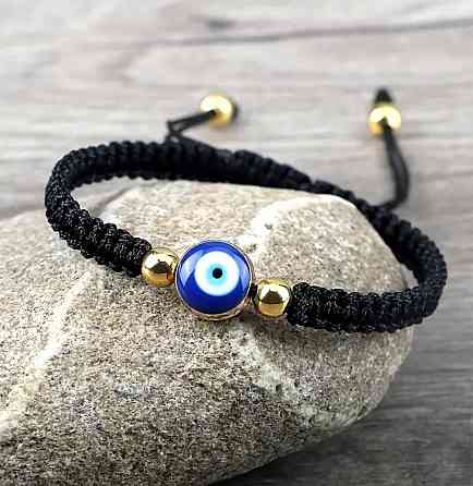 Браслет-оберег с «сглазом» — черный шнурок, регулируемый Киев