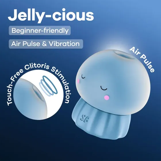 Вакуумний кліторальний стимулятор Satisfyer Jelly-cious Blue Львов