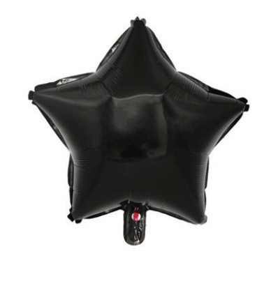 Шарик звездочка фольгированный 10 дюймов черный Киев - изображение 2
