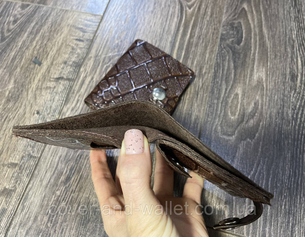 Красивый маленький женский кошелек из итальянской кожи ручной роботы ST Leather Киев - изображение 5