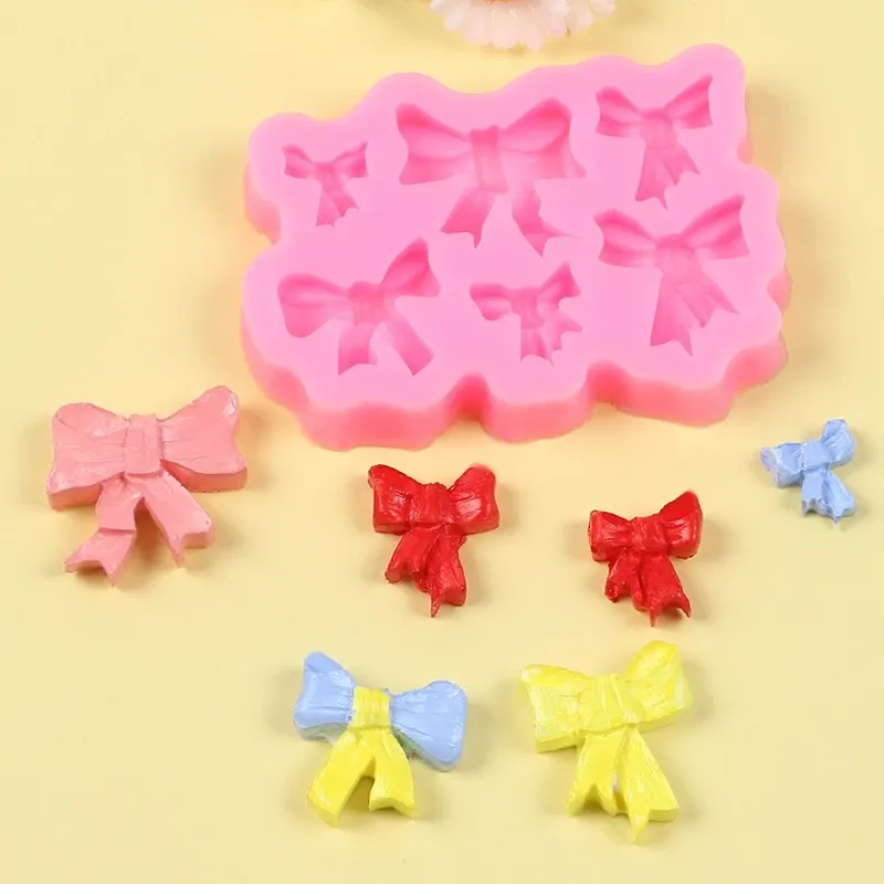 Силиконовый молд Бантики 80 на 60 мм розовый Киев - изображение 6