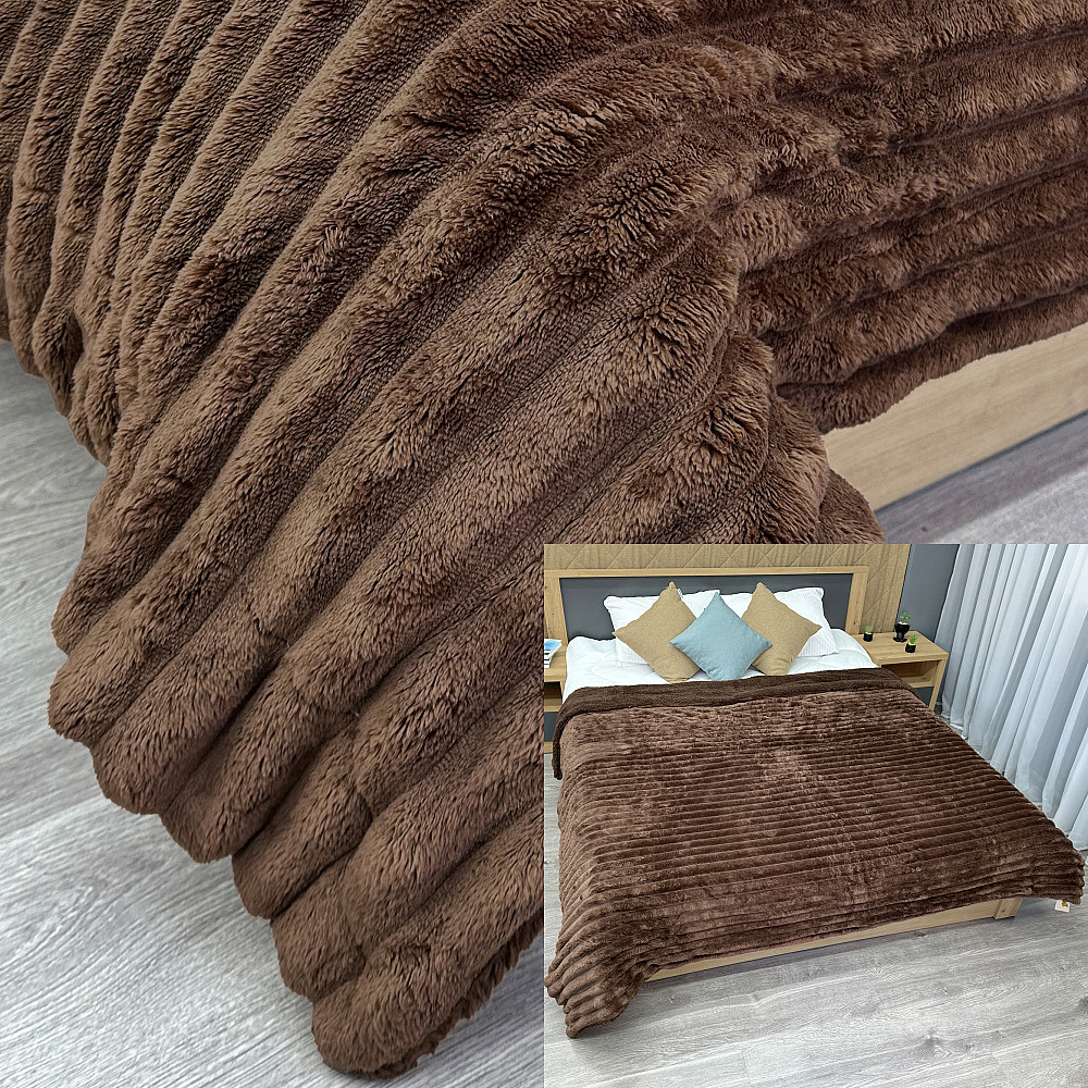 Плед 200х230 см (+-10см) на овчине 