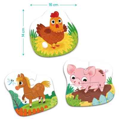 Пазл DoDo 3 в 1 День на ферме (300394) Винница