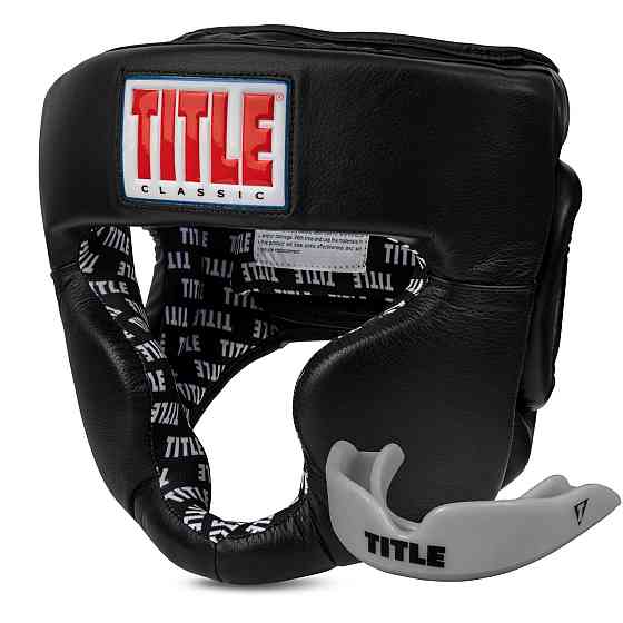 Боксерський шолом TITLE Classic Full Coverage Training Headgear 2.0 Black XL (капа в комплекті) Каменское