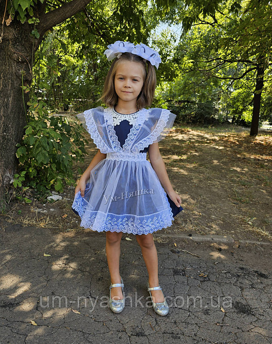 Комплект першокласниці з фартухом сарафан трапеція з комірцем 116-146 Кривий Ріг - фото 10