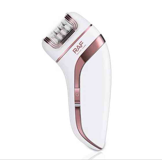 Епілятор RAF R40012 акумуляторний 4в1 з насадками, USB зарядка, для тіла та обличчя, біло-фіолетовий Одеса