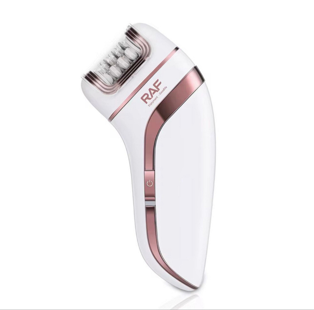 Эпилятор RAF R40012 аккумуляторный 4в1 с насадками, USB зарядка, для тела и лица, бело-фиолетовый Одесса - изображение 1