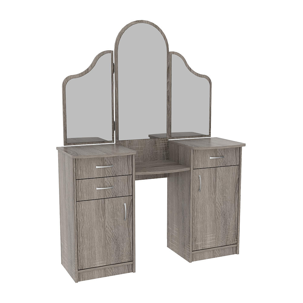 Стол туалетный Трюмо Диана, Дуб Сонома Трюфель, 1200/420/1630 Львов - изображение 1