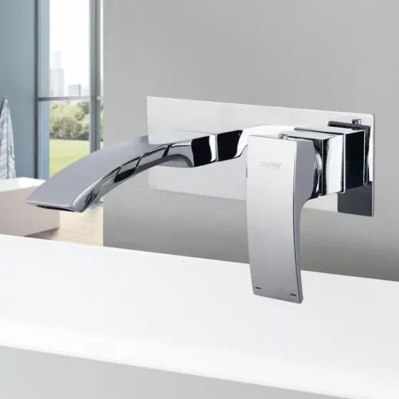 Змішувач для умивальника настінний GAPPO G1007-2, хром Київ