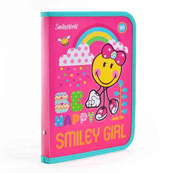 Папка для зошитів на блискавці B5 "YES" 491363 пластік "Smiley World"(pink), шт Київ
