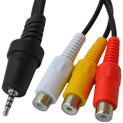 Переходник , штекер 2,5мм 4Р - 3 гнезда RCA, с кабелем 0,2 метра Полтава - изображение 1