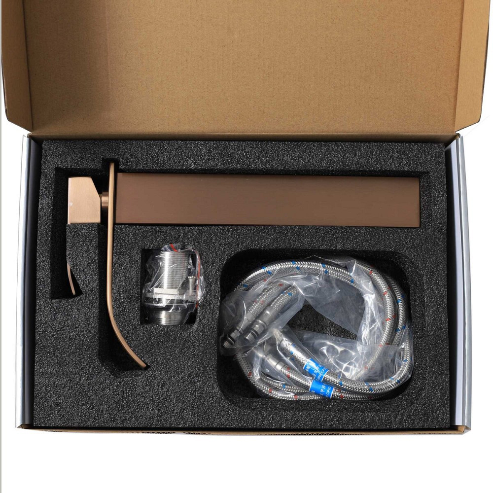 PLATINUM Змішувач під умивальник Platinum Handmade 3191 PVD мідний Київ - фото 3