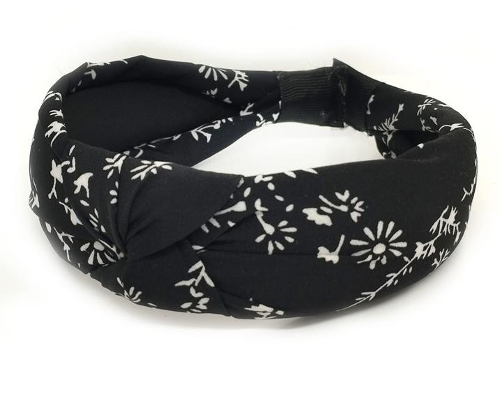 Обруч чалма чорний у квітку Київ - фото 1