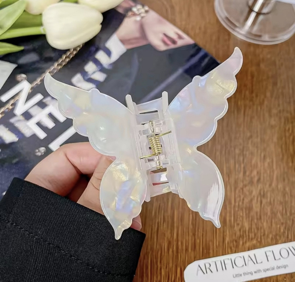 Заколка-крабік метелик Білий Смела - изображение 1