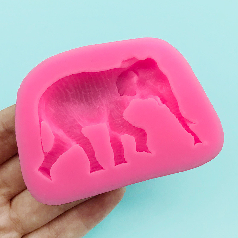 Молд силіконовий Слон 72 на 52 мм рожевий Київ - фото 7