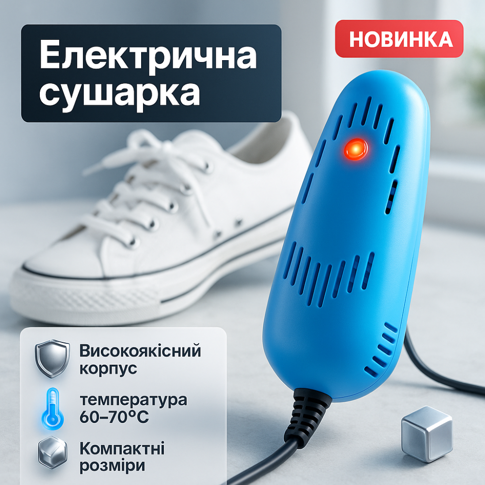 Электрическая сушилка для обуви SHOES DRYER, 220V / Электросушилка для сушки обуви. Цвет: голубой LG-28 Львов - изображение 10