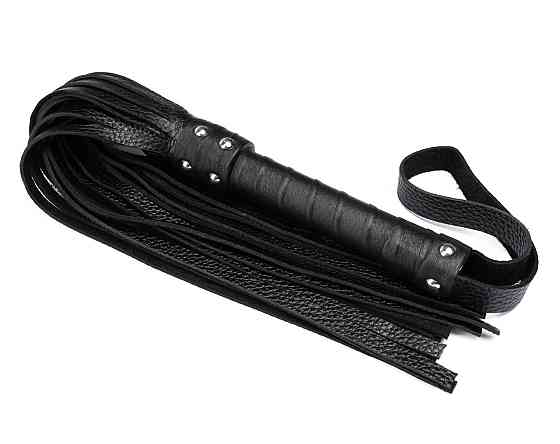 Флоггер из натуральной кожи Flirty Leather - Black, BG-00005 Sex Aura Киев