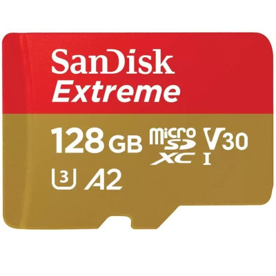 Карта памяти SanDisk 128GB microSD class 10 UHS-I U3 Extreme (SDSQXAA-128G-GN6MA) Винница - изображение 1