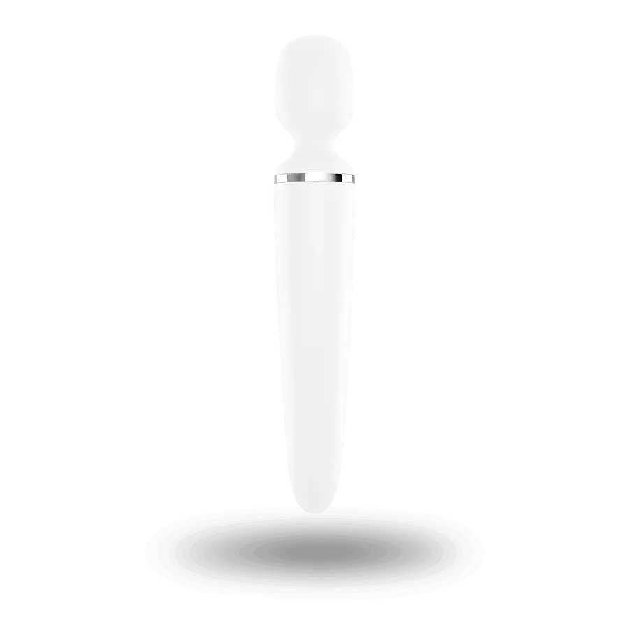 Вібромасажер Satisfyer Wand-er Woman (White/Chrome), водонепроникний, потужний, розмір XXL Львів - фото 4