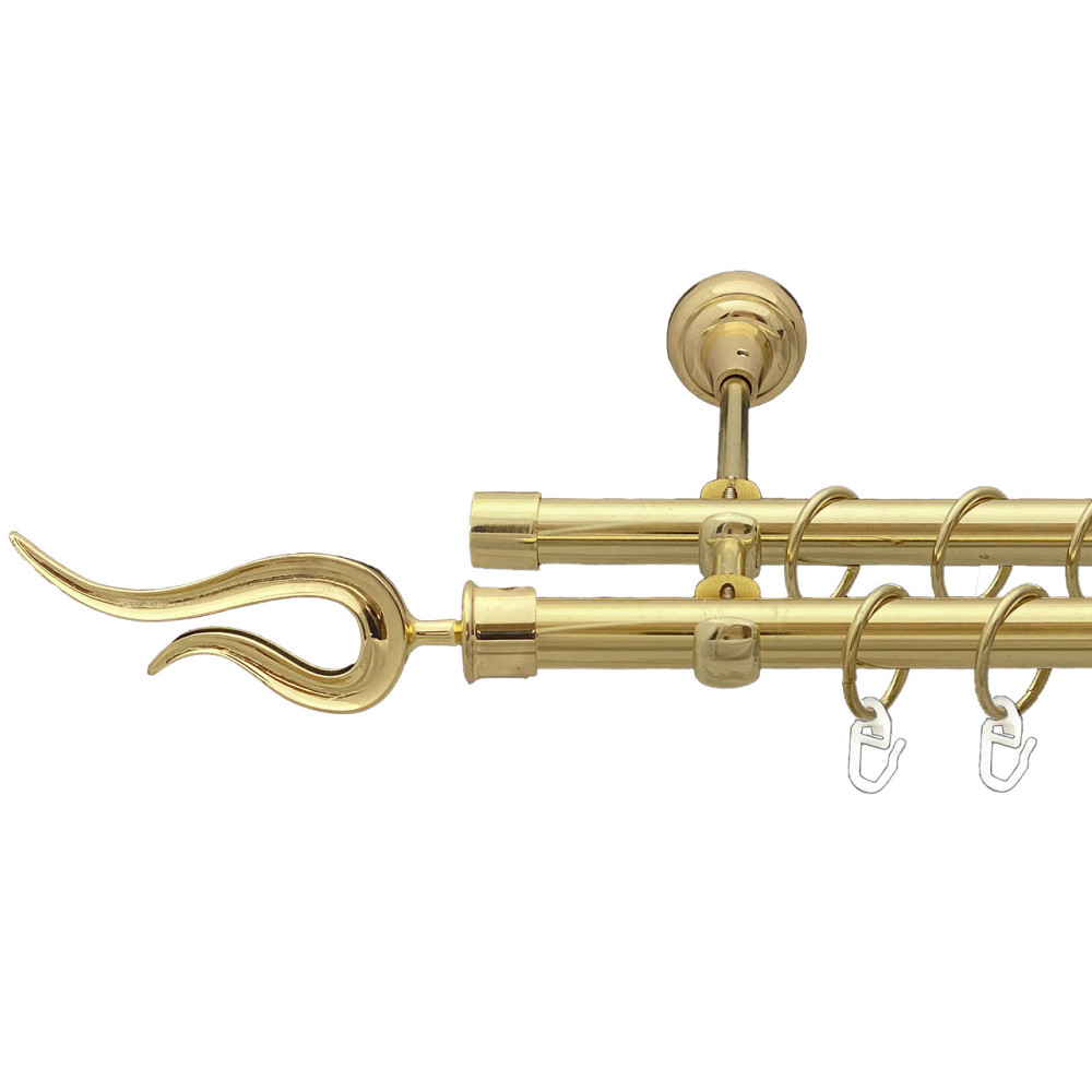 Карниз Orvit Віоло металевий дворядний відкритий Золото 19\19 мм 300 см (00-00013089) Львів - фото 1