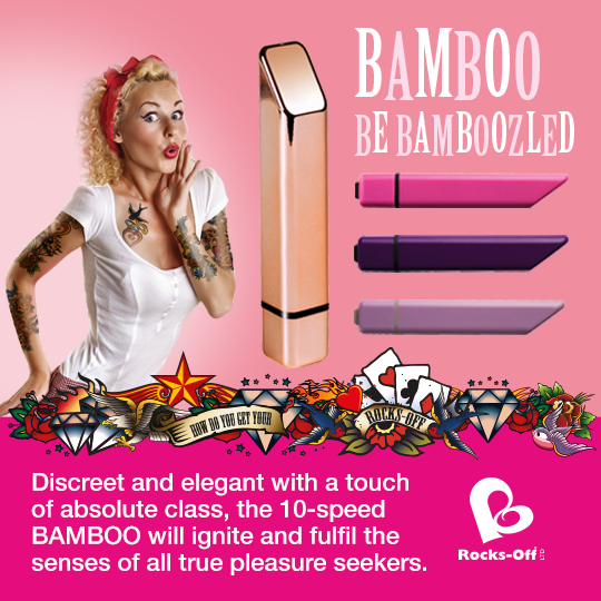 Потужний мінівібратор Rocks Off Bamboo Rose Gold Sex Aura Київ