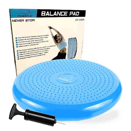 Балансувальна масажна подушка PowerPlay 4009 Balance Pad (Ø33) Синя Кам'янське