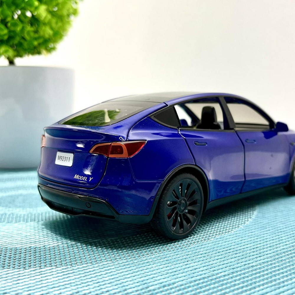 Машина Автосвіт Tesla Model Y інерційна відчиняються двері капот багажник 17см Синя (AP-2001) Чернигов - изображение 3