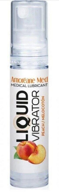 Стимулирующий лубрикант от Amoreane Med: Liquid vibrator - Peach ( жидкий вибратор ), 10 ml Sex Aura Киев - изображение 1