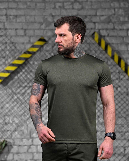 Тактическая потоотводящая футболка  Posadka олива   ДЛ7237 Одесса - изображение 2