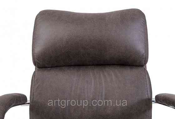 Офисное Кресло Руководителя Richman Dakota Ameli Grey Хром М1 Tilt Коричневый Днепр