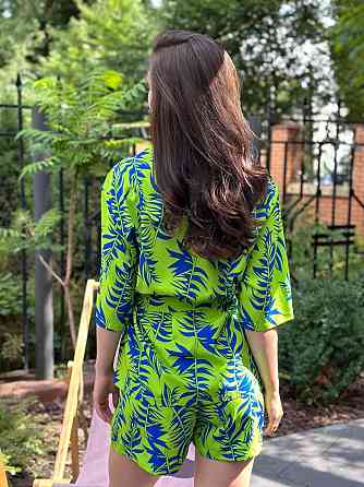 Костюм жіночий літній штапель-шовк Зелений XL-2XL Харків